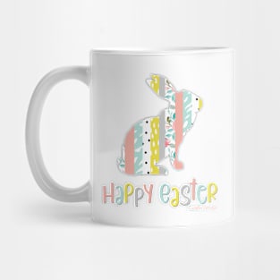 Happy Easter, Pastel Color Block Rabbit © GraphicLoveShop Mug